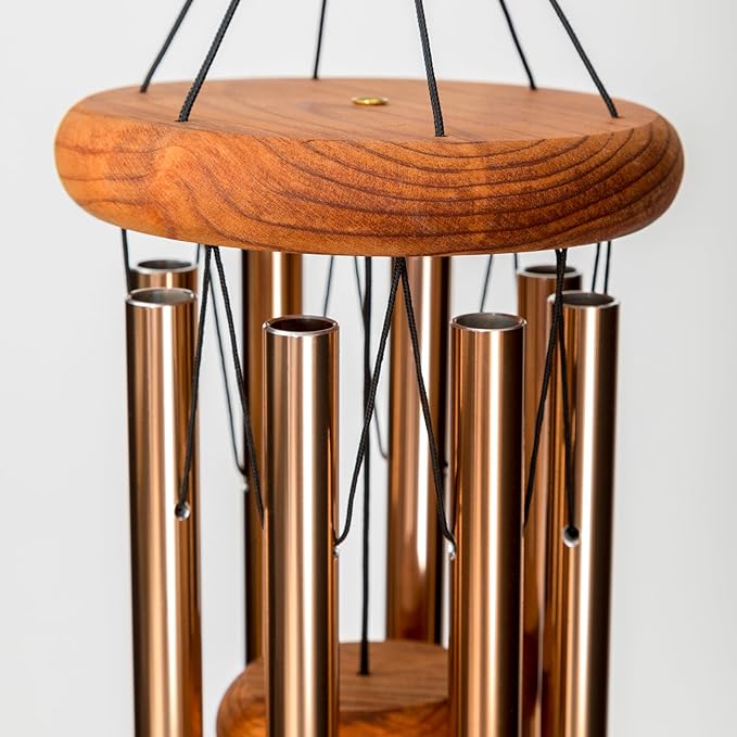 Festival 24-inch Redwood Wind Chime 8 Tubes in Bronze by Wind River for Patio, Backyard, Garden, and Outdoor décor. Made in The USA