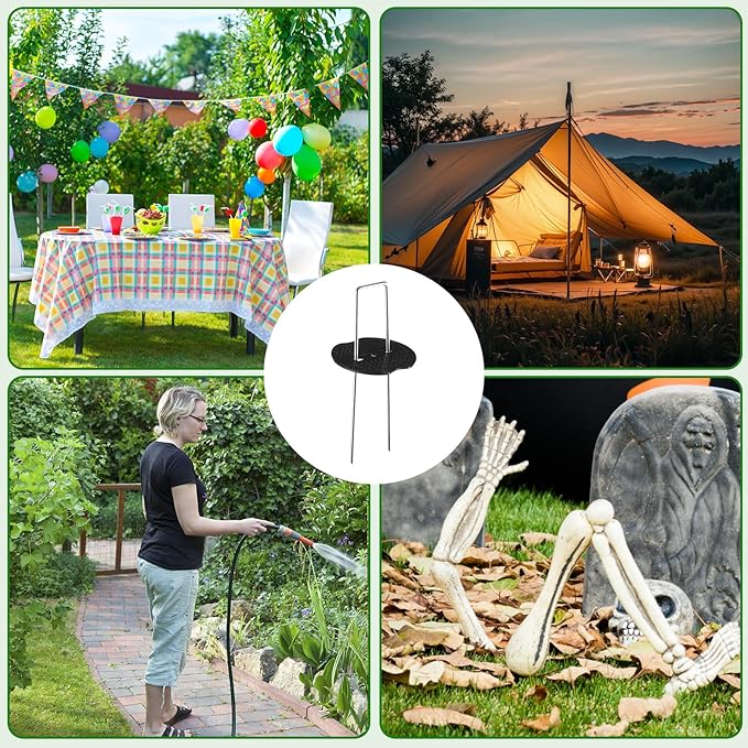 50 Pcs Landscape Staples Stakes+50 Gasket, 6 Inch Galvanized Garden Stakes, 11 Gauge U-Shaped Yard Stakes for Outdoor Decorations, Heavy Duty Ground Stakes for Landscape Securing Weed Barrier Fabric