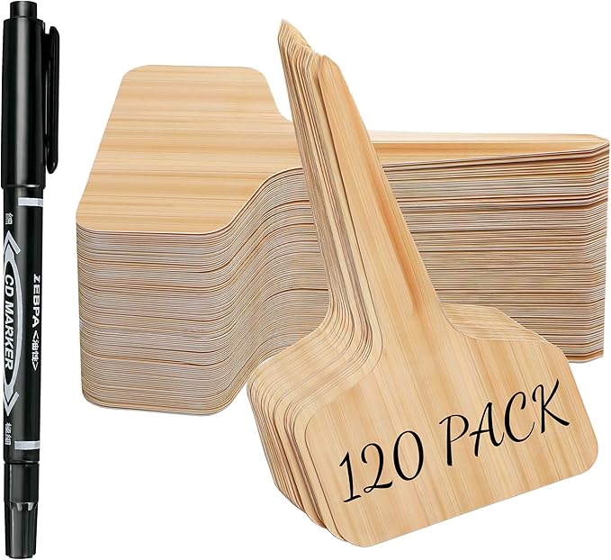 Plant Labels Tags 120pcs Outdoor Plastic Plant Markers Garden Tags & Stakes for Plants Waterproof Plant Name Tags Seedling Tags Plant Stakes for Outdoor Plants Garden Accessories