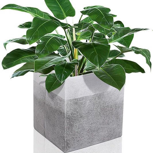 Augshy Nursery Growing Bags, 200Pcs Plant Grow Bags Non-Woven Fabric Seedling Pots, 9" x 9" for Planting, Starting Vegetable, Flower, Fruit Saplings, Trees