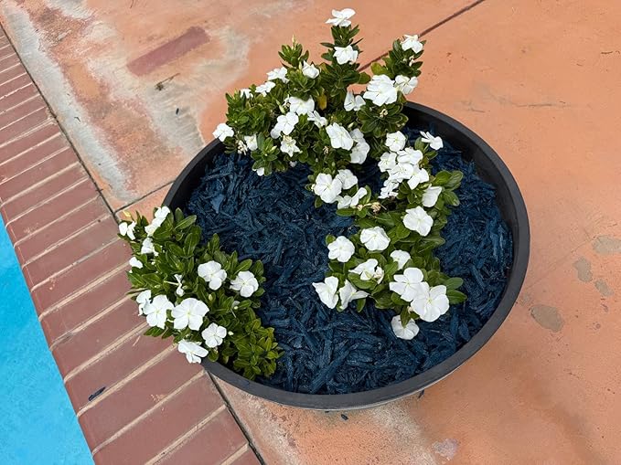 – 100% Wire-Free Premium Grade Shredded Rubber Mulch for Playgrounds & Landscaping | Safe for Kids & Pets, No Replacement Needed, Ultra Durable | Blue, 10 lb (0.6 cu ft)
