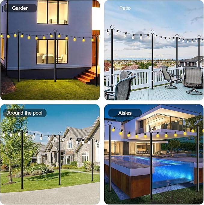 SINLEY Permanent Outdoor RGB Lights,Waterproof Smart LED Eaves Lights with App/Remote Control,for Christmas and All Holiday Decor,Daily and Accent Lighting,House Roof and Garden Lighting (4 Pack)