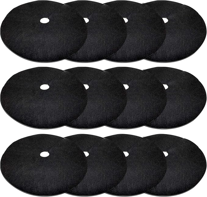EBaokuup 12 Pack 20.5 Inch Non-Woven Tree Mulch Ring - Degradable Tree Protector Mat, Reusable Tree Weed Barrier Mat for Weed Control Root Protection