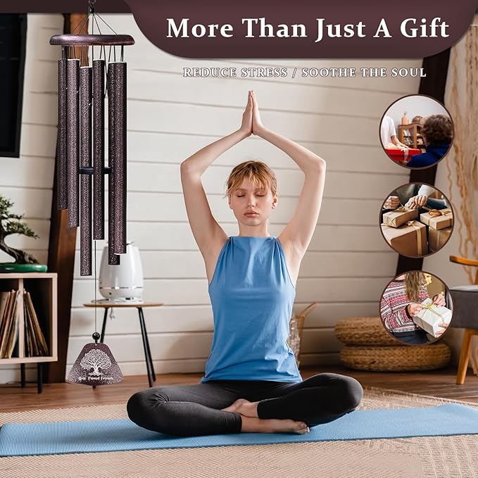 Best Friend Birthday Gifts for Women, Friend Birthday Gifts for Bestie 32" Wind Chimes, Best Friends Long Distance Presents, Friendship Gift for Woman, Unique Soul Sister BFF Gift Ideas