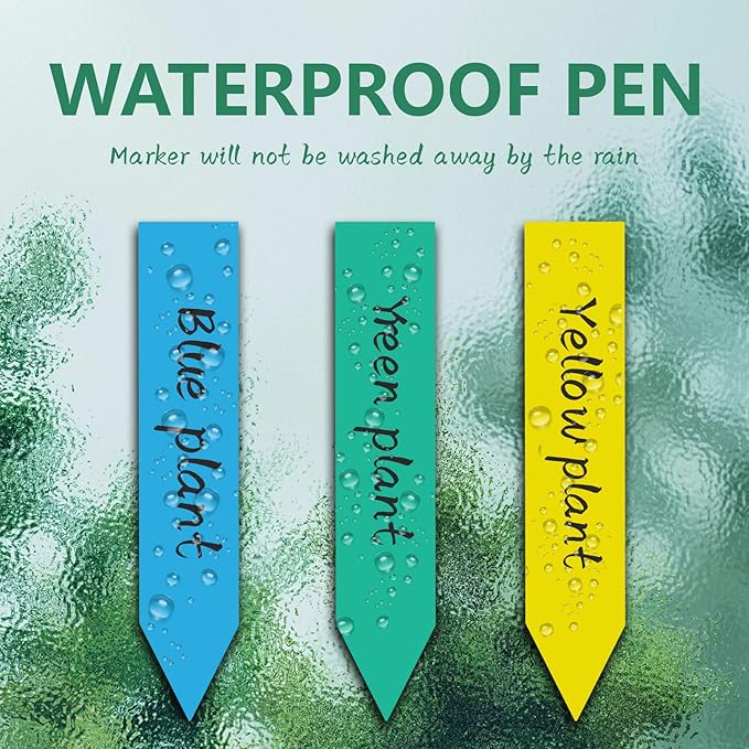 Plant Markers Garden Labels 1000 Pcs Plastic Plant Labels Name Tags with Permanent Marking Pen for Seedlings Outdoor Nursery Garden Identification Stakes Tags Pot Marker 5 Colors