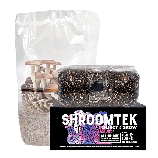 (4-Pack) North Spore 'ShroomTek' + Spore Boostr All-in-One Mushroom Grow Bag | Grow Dung-Loving Mushrooms Like Magic Right in The Bag | Just Add Your Own Spores | Made by Mycologists