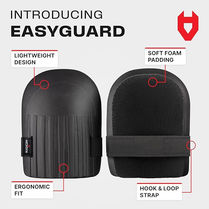NoCry Gardening Knee Pads for Women and Men – Waterproof Foam Padding in a Lightweight Yet Durable Design; Easy to Wear with Adjustable Elastic Hook-and-Loop Straps – Ideal for the Garden and Yard Work