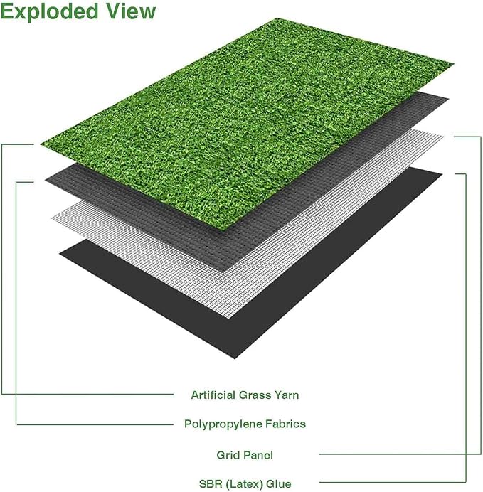 LITA Realistic Artificial Grass Turf Lawn Customized Size 1 x 45 Feet, 1.38" Indoor Outdoor Garden Lawn Landscape Synthetic Grass Mat Fake Grass Rug