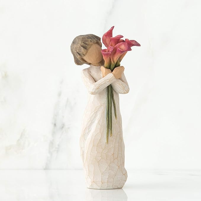 Willow Tree Bloom, Like Our Friendship, Vibrant and Ever-Constant, A Gift to Celebrate Friendships, or for Those Who Love Flowers, Sculpted Hand-Painted Figure