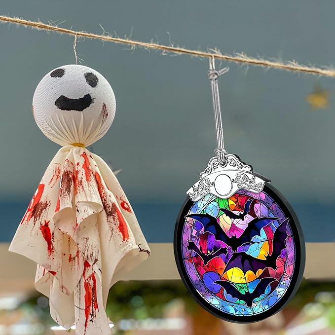 Bat Hanging Ornament Glass Ornament - Christmas & Halloween Decoration - Keepsake Gift