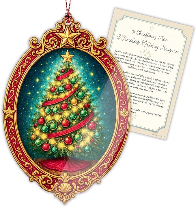 Christmas Ornament 2025 - Vintage Christmas Tree Ornament - Art Ornaments - Acrylic Xmas Ornaments- Suncatcher Effect Stained Glass Window Hanging - car Hanging Accessories