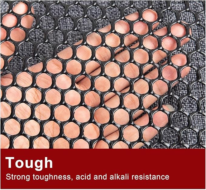 Plastic Chicken Wire Mesh Fencing 39.3″ x 32.8′ Roll Pet Garden Safety Fencing Netting Durable Heavy Duty Snow Fence for Poultry Floral Bird Patio Barrier, Easy to(Size:1x10M - Mesh 1.2cm,Color:Black)