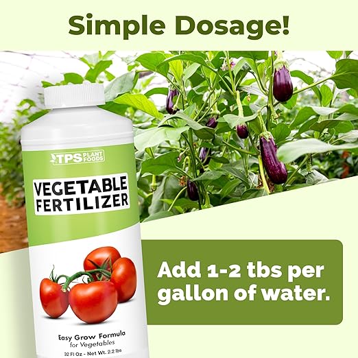 Vegetable Fertilizer, Complete Liquid Vegetable Plant Food, 32 oz (1 Quart)