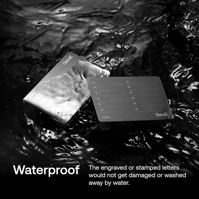 SecuX – XSEED - Secure Bitcoin Wallet Crypto Seed Storage Steel Plate - Compatible, Ledger, Trezor Hardware Wallets…