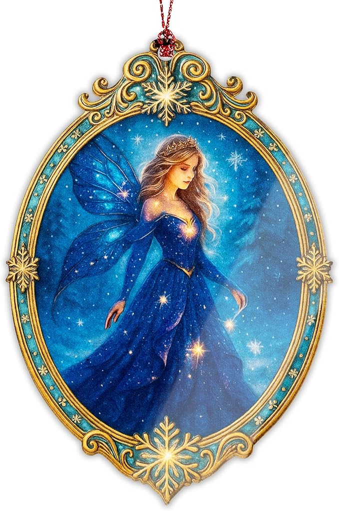 Fairy Ornament – Fantasy Gifts | Fairy Gifts for Women + Magical Fairy Decor – Christmas Fairy Ornament 2025 – Suncatcher Effect Window Hanging – Car Hanging Decoration