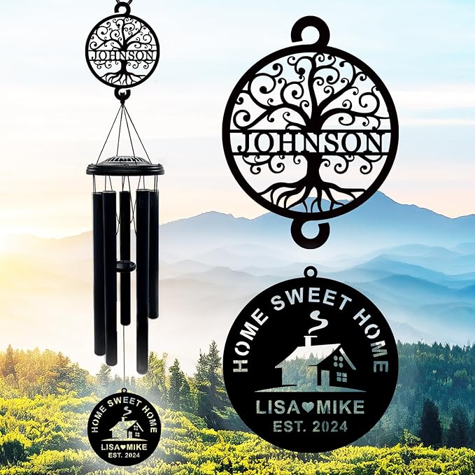 37'' House Warming Gifts New Home Wind Chimes,Housewarming Gifts Ideas for Women, Men, Couple, New Homeowner,Outdoor Decor for Patio,Garden,Yard
