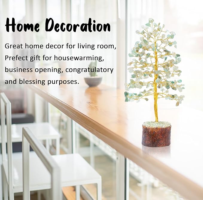 Crocon Green Jade Healing Crystals Tree Bonsai Desk Decor for Women Home Room Decor Spiritual Gift Meditation Crystals Room & Office Decor Cute House Warming Gifts for Women Mom Birthday her - 10"""