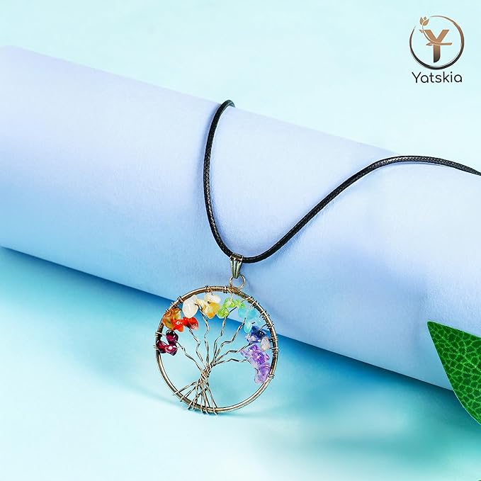 YATSKIA Black Tourmaline Crystal Tree of Life - Money Tree - Birthday Gifts for Women - Chakra Crystals and Stones - Positive Energy Gifts