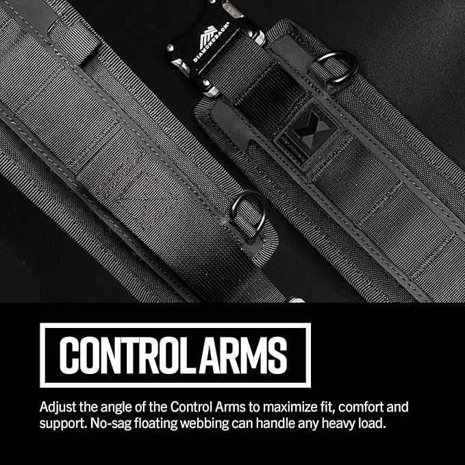 Diamondback Tempo Tool Belt - Tool Belts for Men with Lumbar Support - Utility Belt with 10 Attachment Points for Tool Belt Pouches (XS/S)