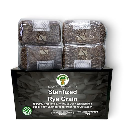 MycoHaus Mushroom Growing Kit with Injection Ports | Sterilized Rye Grain | Magic Indoor Grow Bags for Mushrooms | Home Cultivation Supplies | Without Spores | 1 Pound (12 Pack)
