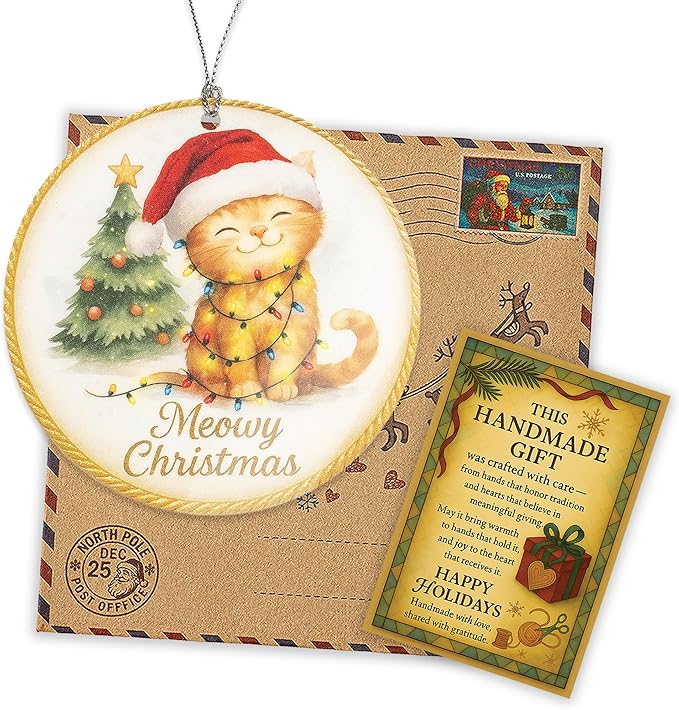 Funny Christmas ornaments 2025 cat ornaments - cat christmas ornament - cat ornaments for christmas tree - christmas ornament - cat christmas decor - cat lover gifts