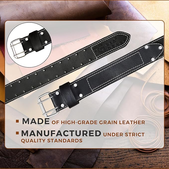 Leather tool belt (Black 301, Standard)