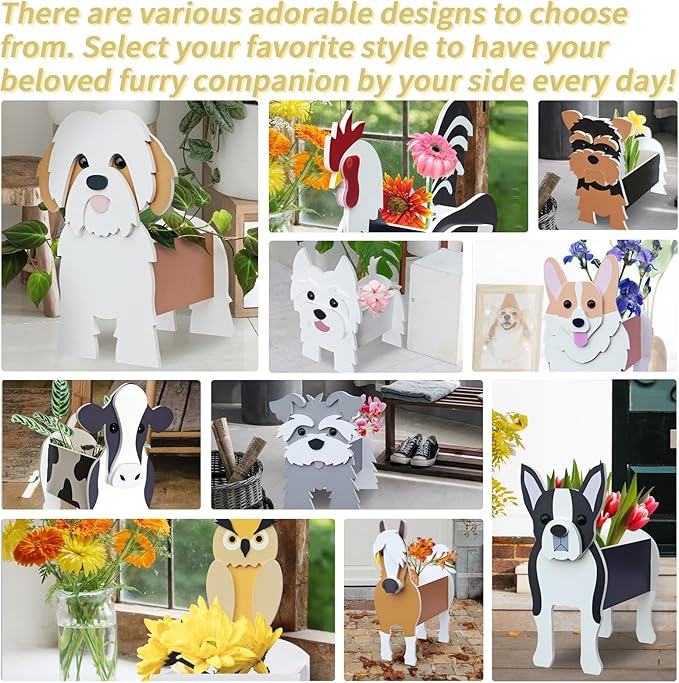 Horse Planter, Cute Animal Shape Flower Planters, Plant Pots for Indoor/Outdoor Garden Decor, Unique Gifts/Souvenirs for Pet Lovers (Large)