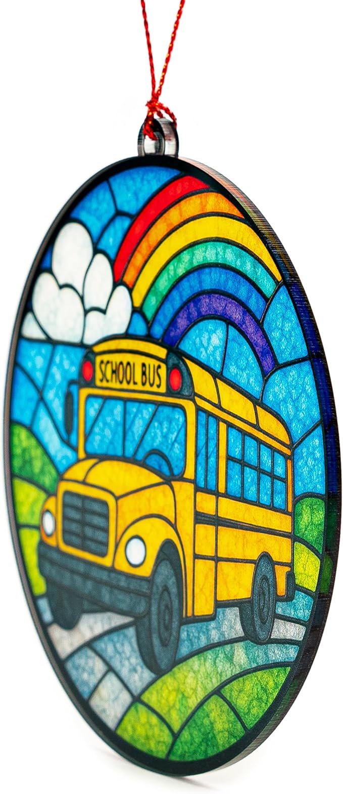 Bus Driver Gifts - Bus Driver Appreciation Gifts with Card - Thank You Gift for Back to School/College - First Day of School - End of Year or Retirement - Car, Window, Tree Hanging for Ornament