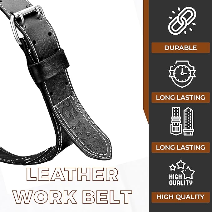 Leather tool belt (Black 301, Standard)