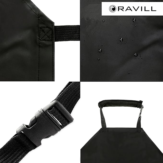 Waterproof Apron For Men and Women - 35" Multi Purpose Work Aprons for Dishwashing, Dog Grooming, Cleaning