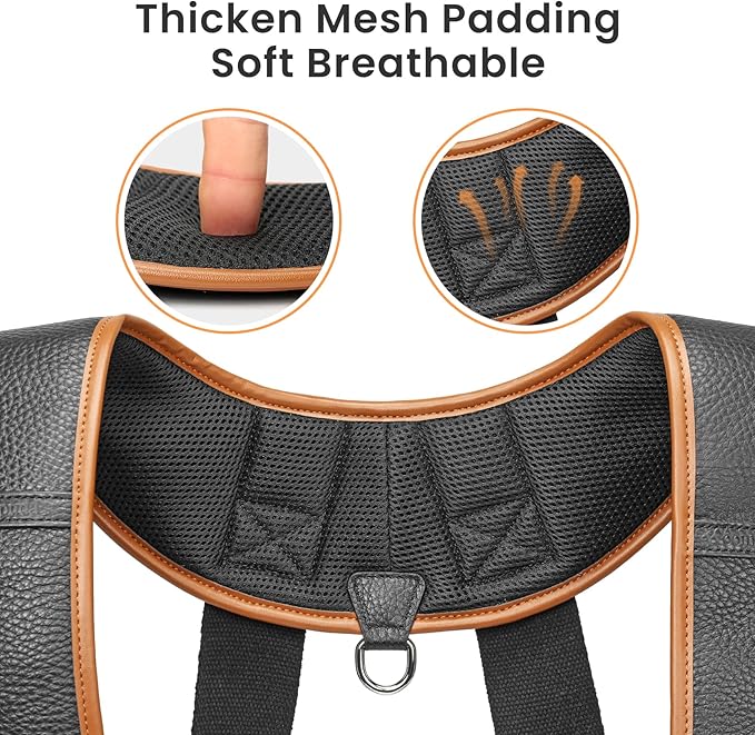 Leather Tool belt suspenders, Padded tool bag suspenders Work belt Suspenders with Attachment Loops