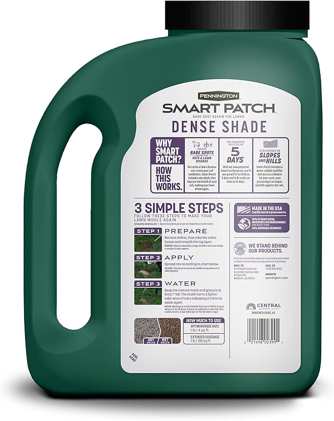 Pennington Smart Patch Dense Shade Mix Jug 5 lb