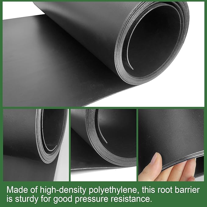 Tree Root Barrier 36in x 25ft x 60mil Root Barrier Grass Weed Barrier Bamboo Barrier Garden Edging for Landscape Edging Blocks