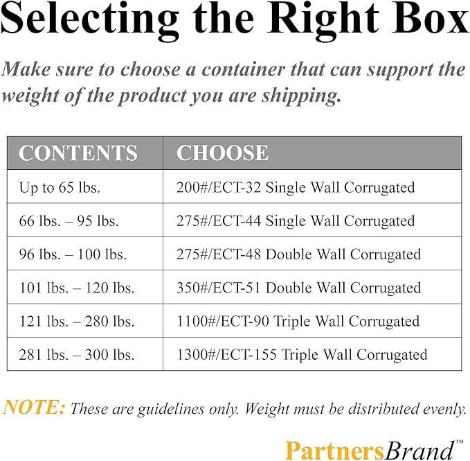 PARTNERS BRAND 14 x 4 x 4 Corrugated Cardboard Boxes, Long 14"L x 4"W x 4"H, Pack of 25 | Shipping, Packaging, Moving, Storage Box for Home or Business, Strong Wholesale Bulk Boxes