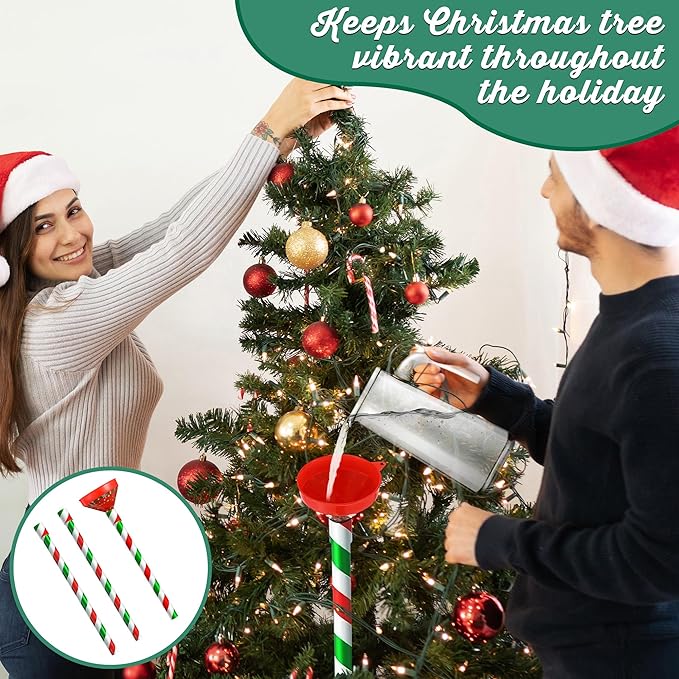 Dreyoo 2 Pack Christmas Tree Watering Funnel, 44 Inch Christmas Tree Watering System Device Xmas Metal Tube Spout for Indoor Christmas Tree and Outdoor Trees
