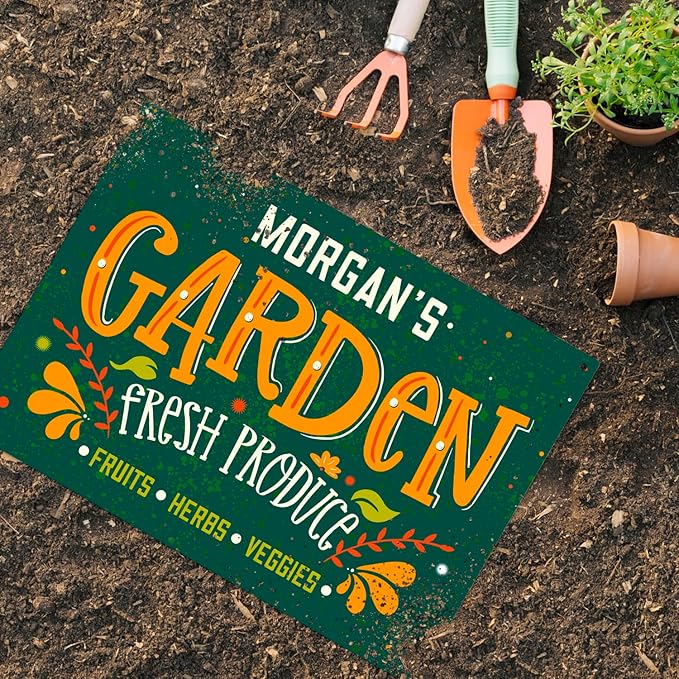 Custom Garden Signs, Personalized Sign for Garden, Ideal for Mom, Mother Or Christmas Gift Sign, 18x24 Inches, Rust Free .063 Aluminum, Fade Resistant, Made in USA by Sigo Signs