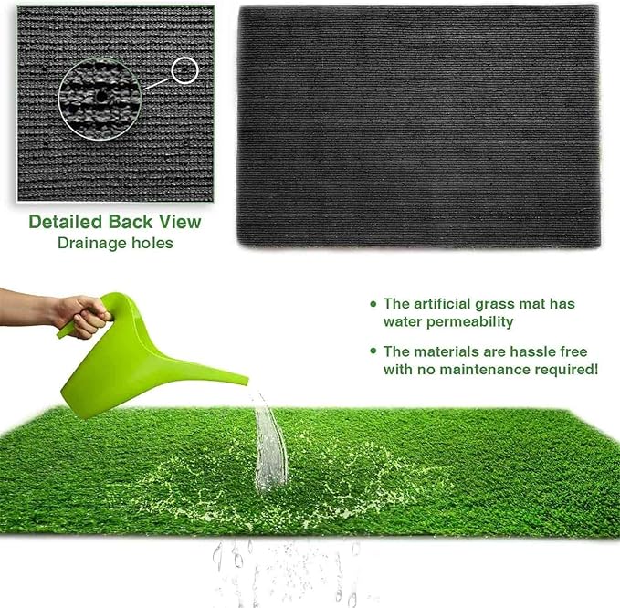 LITA Realistic Artificial Grass Turf Lawn Customized Size 3 x 14 Feet, 1.38" Indoor Outdoor Garden Lawn Landscape Synthetic Grass Mat Fake Grass Rug