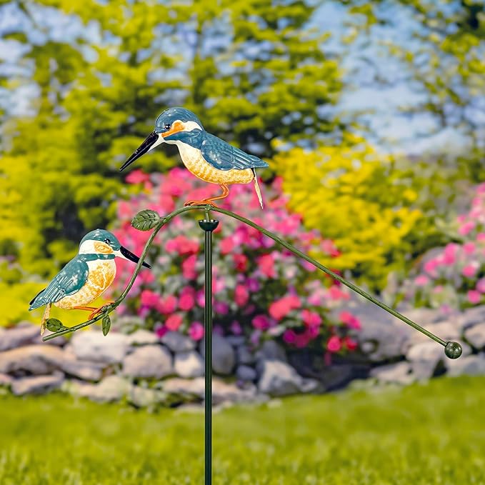 Decorative Iron Bird Garden Stake in 5 Styles (Hummingbirds Tiny & Teeny)