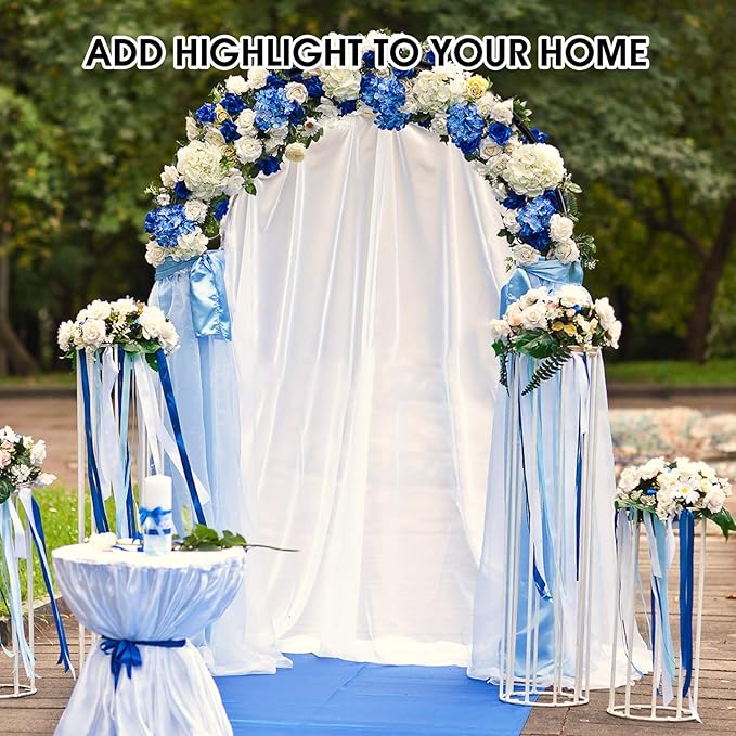 Giantex Garden Arbor, 7.2FT Wedding Arch Garden Trellis with 8 Stakes, Metal Garden Arch for Climbing Plants Vines Rose, Outdoor Archway for Wedding Bridal Party Lawn Decoration, Easy Assembly