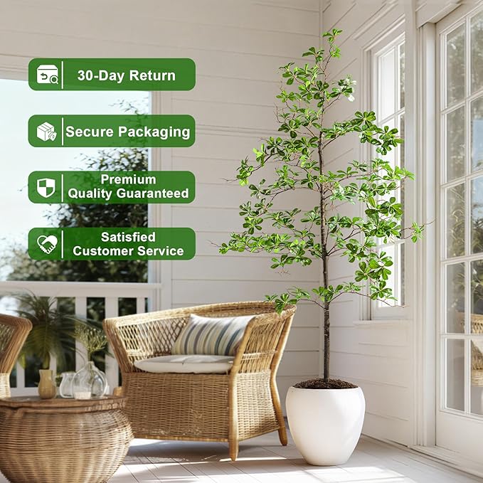6FT Artificial Black Olive Tree Artificial Olive Plants, Tall Faux Olive Tree Faux Silk Plant Fake Plant Ultra-Realistic Silk Leaves & Natural Trunk Indoor Outdoor Use