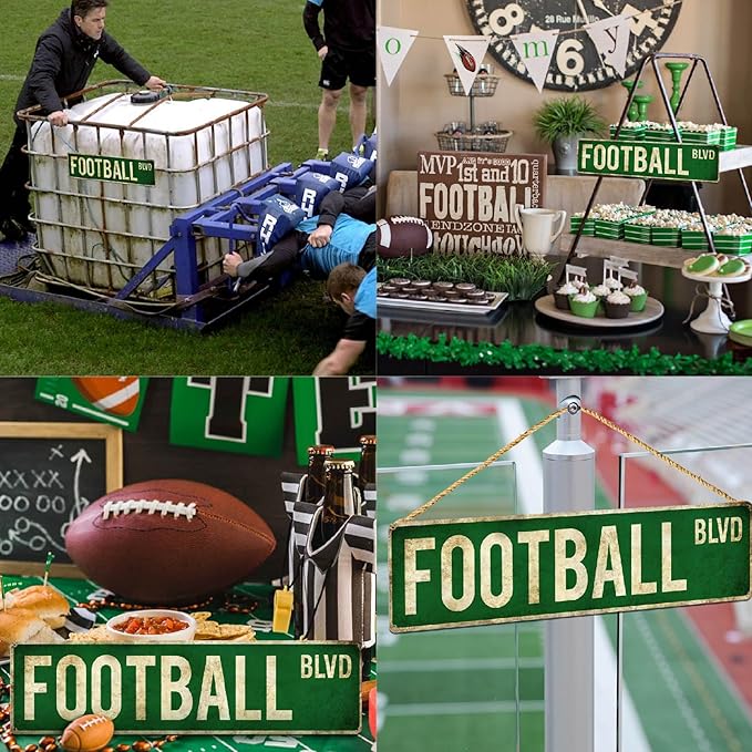 Football Gifts for Boys 8-12 Accessories Football Stuff Wall Decor for Boys Room Football Room Gear Teen Boys Birthday Christmas Vintage Wall Sign