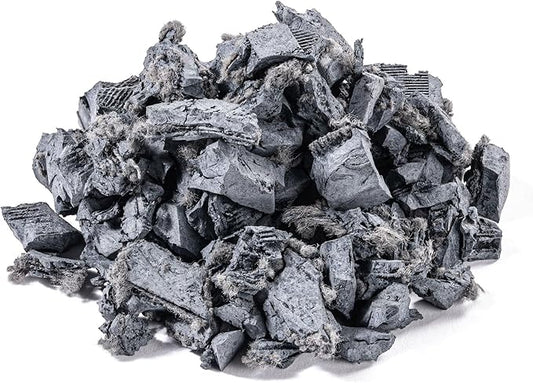 Playsafer Rubber Mulch Nuggets Protective Flooring for Playgrounds, Swing-Sets, Play Areas, and Landscaping (Gray, 1.55 CU. FT. - 40 LBS)