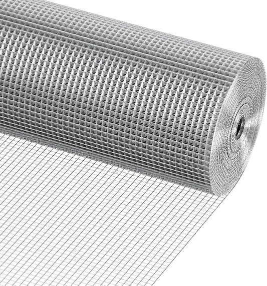 VEVOR Hardware Cloth, 1/4 inch 48in x 50 ft 23 Gauge, Hot Dipped Galvanized Wire Mesh Roll, Chicken Wire Fencing, Wire Mesh for Rabbit Cages, Garden, Small Rodents