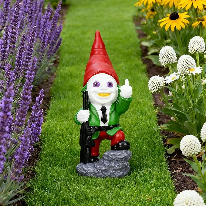 Horror Decor Halloween Decorations Indoor Garden Gnome Garden Statue Home Décor (A.Green)