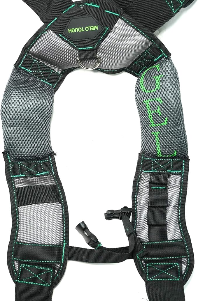 MELOTOUGH Gel Tool Belt Suspenders Work Belt Suspenders with Gel shoulder pad for Electrican/Construction/Farmer (Trigger Snap Hook end work Suspenders)
