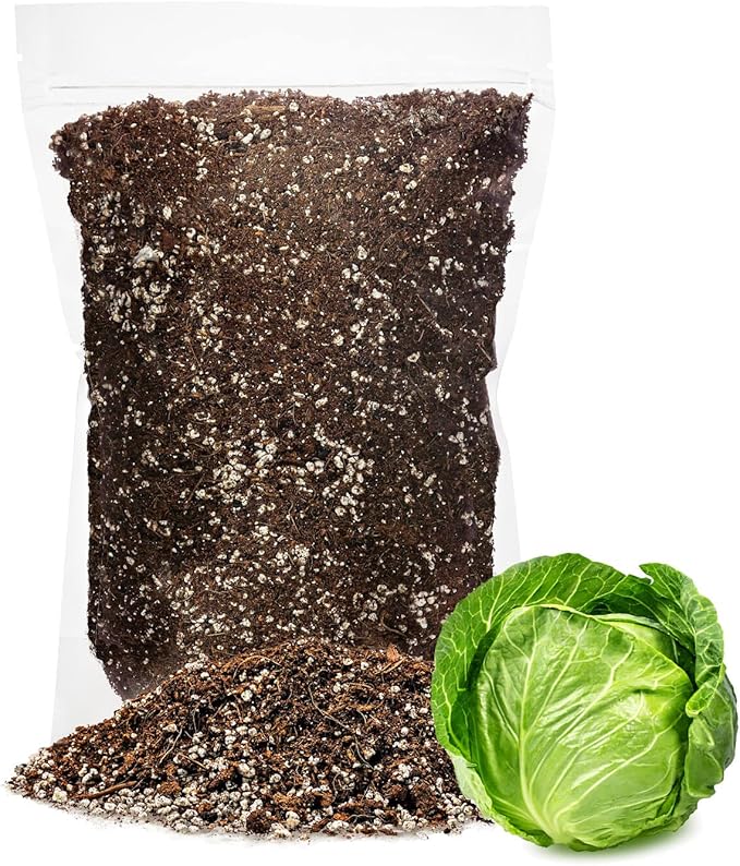GARDENERA Premium Organic Potting Soil for Cabbage - (4 Quart Bag)