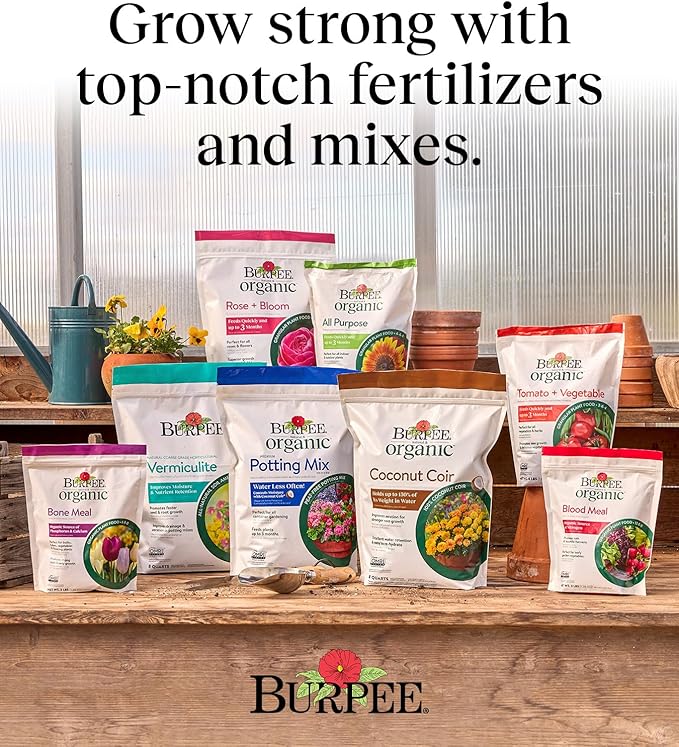Burpee, 9 Quarts | Premium Organic Potting Natural Soil Mix Food Ideal for Container Garden-Vegetable, Flower & Herb Use for Indoor Outdoor Plant