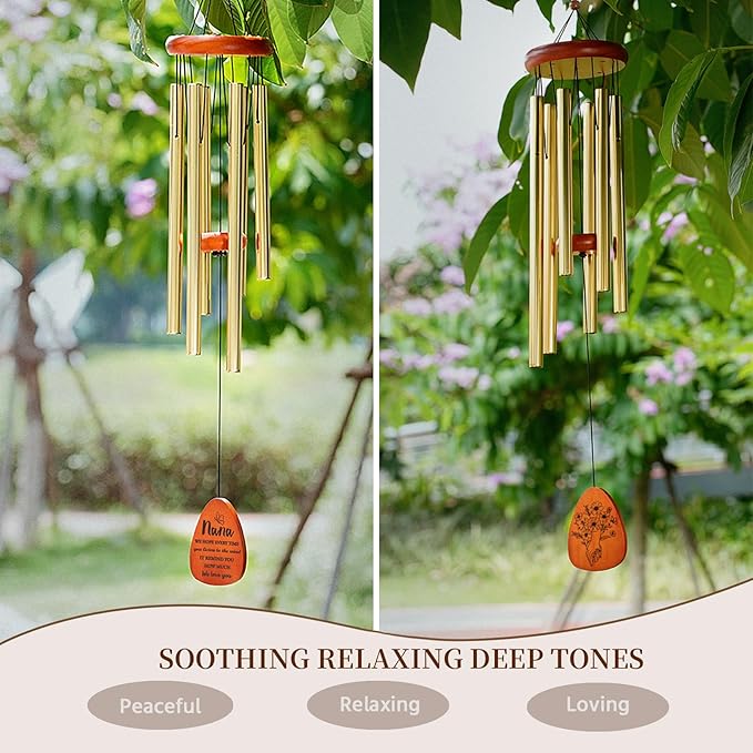 Nana Gifts, 32" Wind Chimes Gifts for Nana, Nana Birthday Gift, Meaningful Gift for Birthday Mothers Day Thanksgiving Christmas