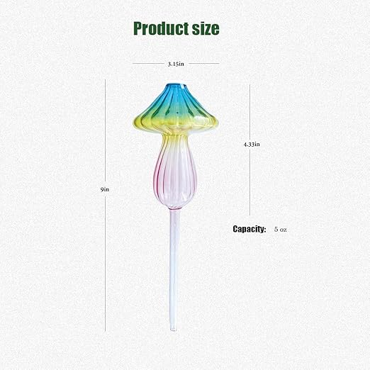Plant Watering Mushroom, Self Watering Flowerpot Plug-in, Travel Vacation Plant Watering Device, Top Filling Watering, Automatic Home Plant Hydration System