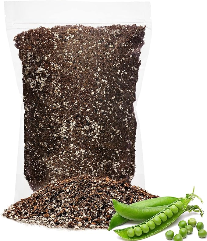 GARDENERA Premium Organic Potting Soil for Peas - (5 Quart Bag)